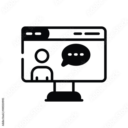 News Reporter  Icon vector stock illustration