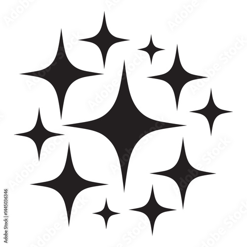 Sparkling Starburst Vector Collection, star icons social media story icons Set of different sparkling star icons Shocked star vector illustration
