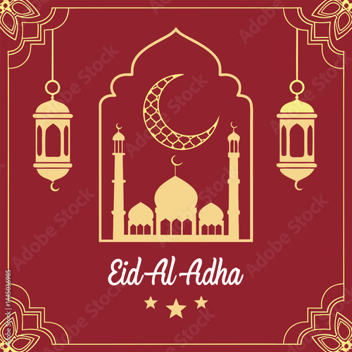 Eid Al Adha Greetings Card Eid Mubarak Qurban Mubarak