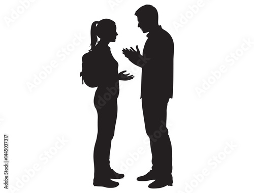 COUPLE ARGUING SILHOUETTE