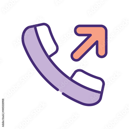 Outgoing Call Icon vector stock illustration