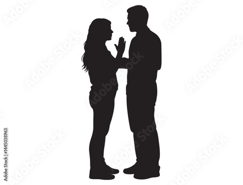 COUPLE ARGUING SILHOUETTE