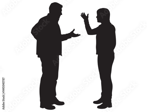 COUPLE ARGUING SILHOUETTE