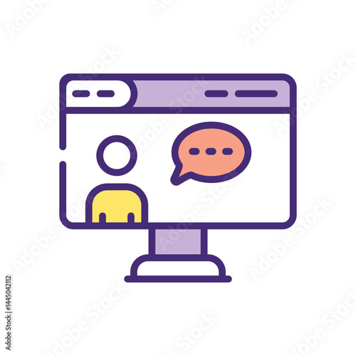 News Reporter  Icon vector stock illustration