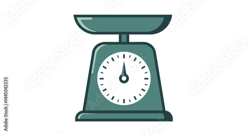 Good icon. Vintage kitchen scale on white background