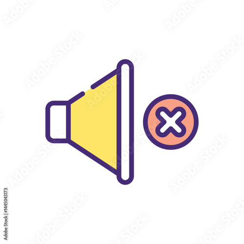 Mute Icon vector stock illustration