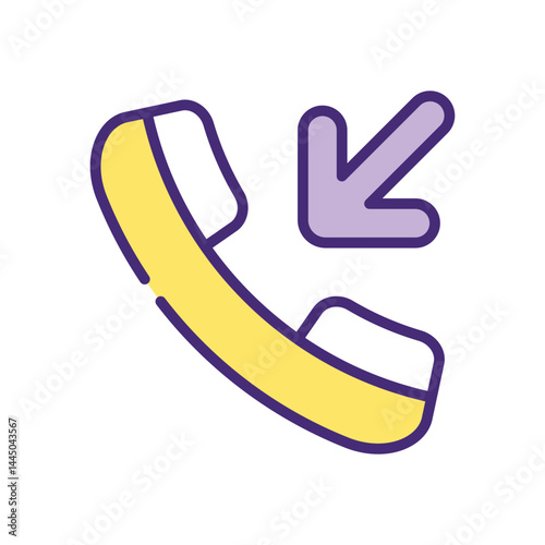 Incoming Call Icon vector stock illustration