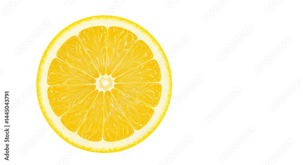 Isolated Lemon Slice Isolated Lemon Slice