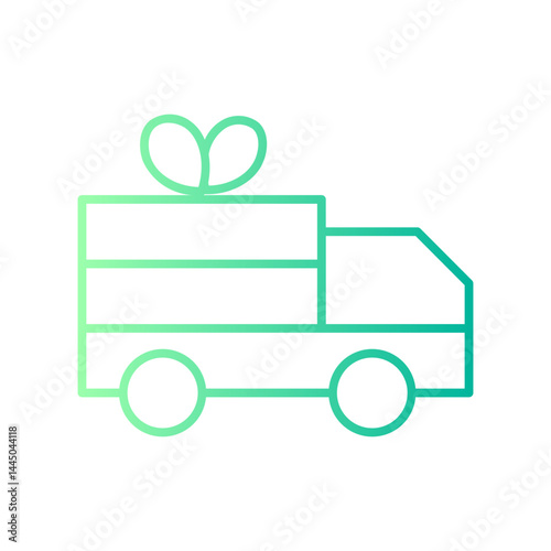 delivery truck gradient icon