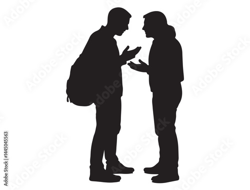 COUPLE ARGUING SILHOUETTE