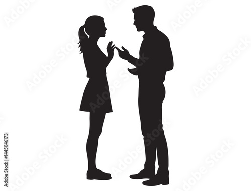 COUPLE ARGUING SILHOUETTE