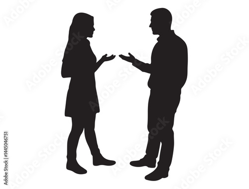 COUPLE ARGUING SILHOUETTE