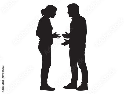 COUPLE ARGUING SILHOUETTE