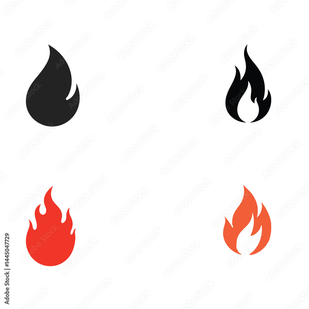 Fire icon sets in vector format. Fire icon sets in vector format.
