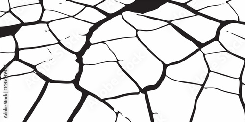crack ground for abstract background on white background. White black grey wall, floor with cracks, texture background.White black grey concrete wall, floor with cracks, texture background, cracked pa