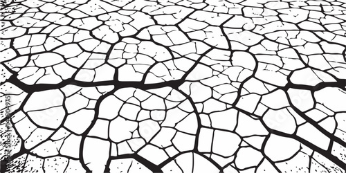 Grey plaster facade house wall with dark cracks.crack ground for abstract background on white backgroundWhite black grey wall, floor with cracks, texture background