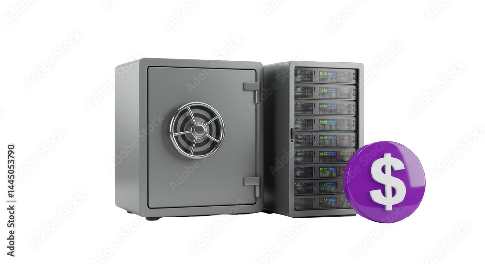 Fototapeta premium Isolated Security Safe