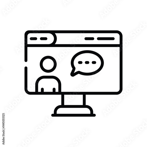 News Reporter  Icon vector stock illustration