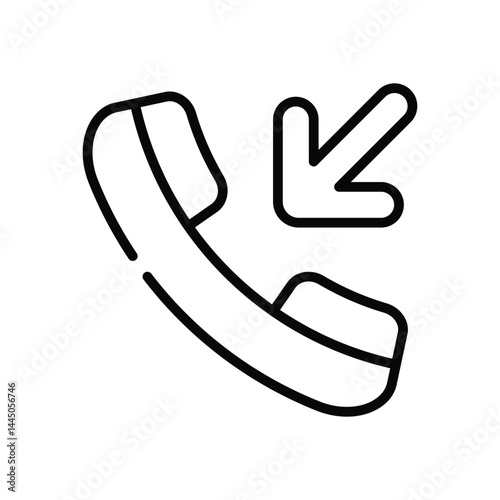 Incoming Call Icon vector stock illustration