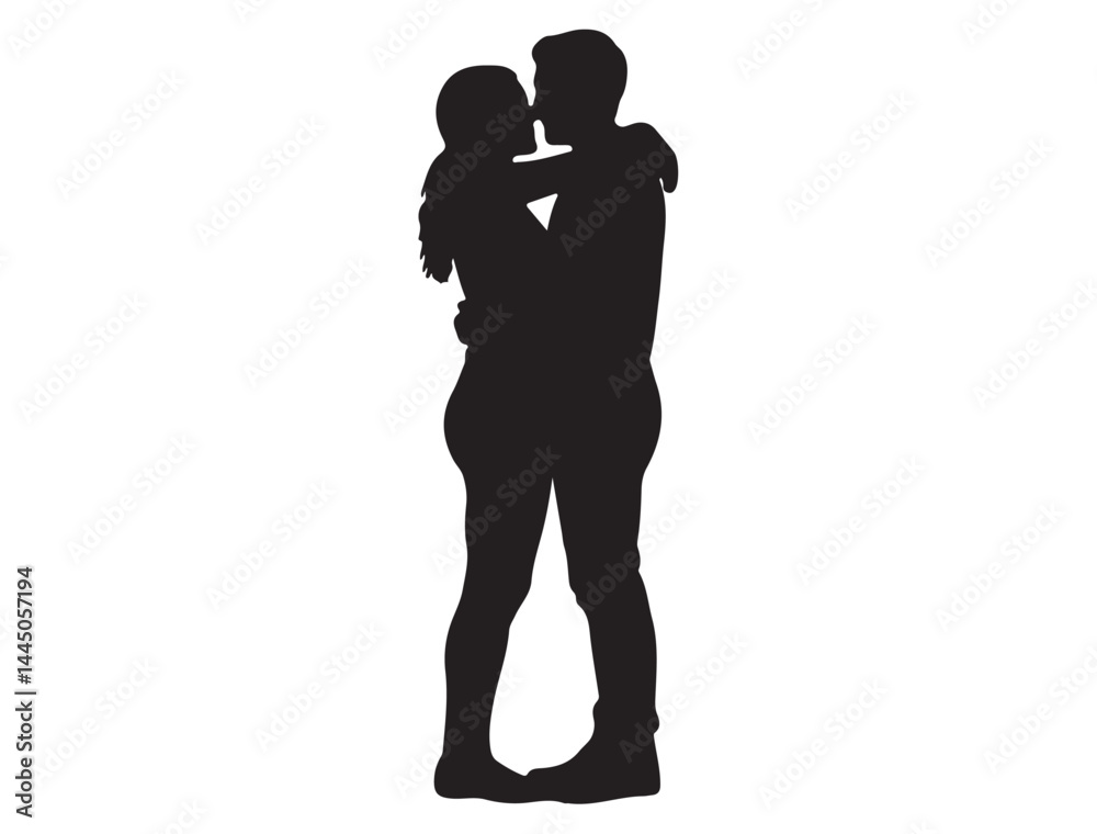 COUPLE HUGGING SILHOUETTE COUPLE HUGGING SILHOUETTE