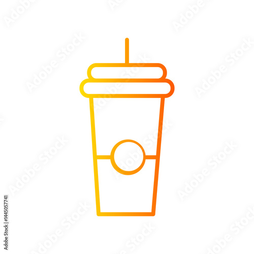 take away drink gradient icon