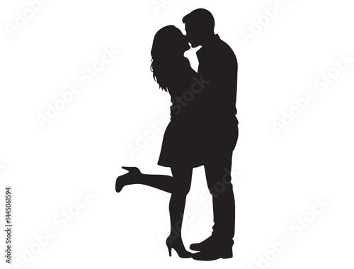 Wallpaper Mural COUPLE KISSING SILHOUETTE Torontodigital.ca