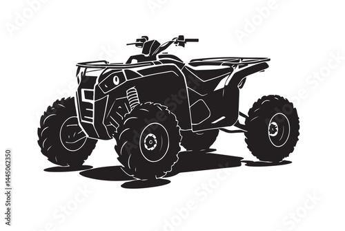 ATV silhouette quad bike vector, off-road vehicle, ATV clipart, quad bike art, 4 wheeler graphic, ATV outline, extreme sports SVG, adventure vehicle, ATV racing vector, dirt bike silhouette, offroad 