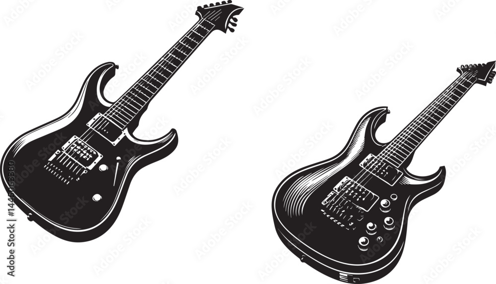 Fototapeta premium Ibanez AZ Series Electric Guitar Vector Illustration