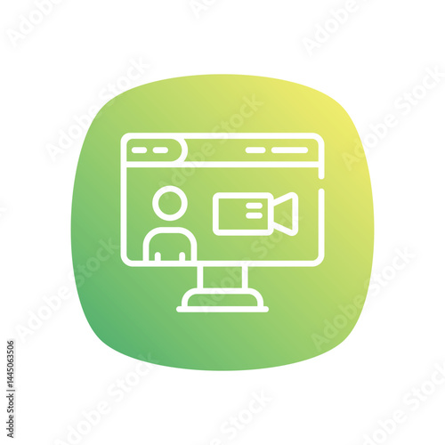 Online Meeting Icon vector stock illustration