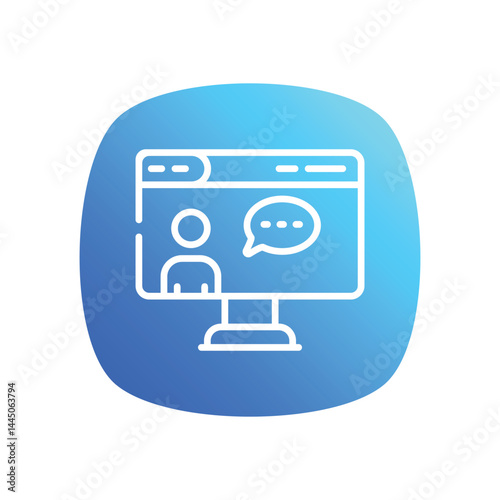News Reporter  Icon vector stock illustration