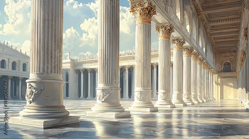 Classic greek revival luxury home high resolution picture