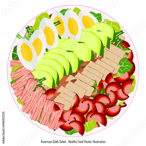 Fresh Corn Salad, Healthy Food vector.