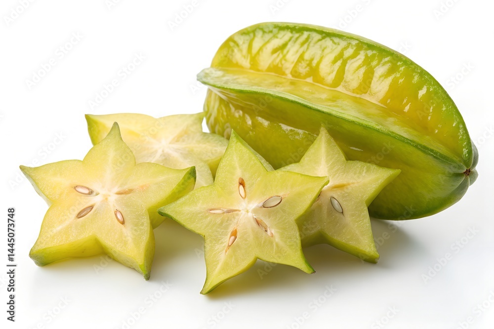Fototapeta premium sliced pineapple on white background