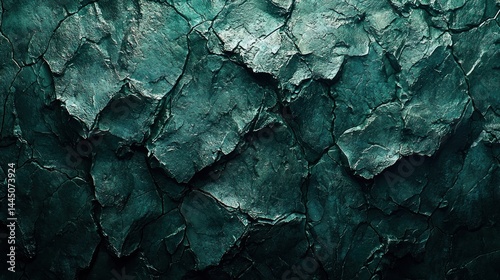 Obraz na płótnie Dark teal textured stone surface background. w salonie