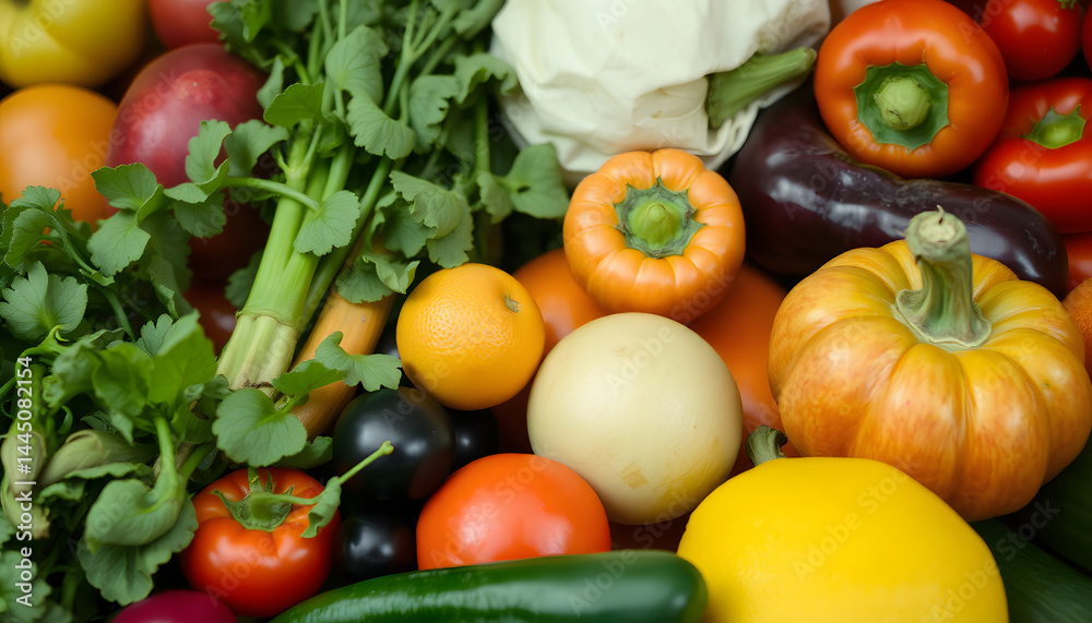 Fruits and vegetables, colorful. with white shades Fruits and vegetables, colorful. with white shades