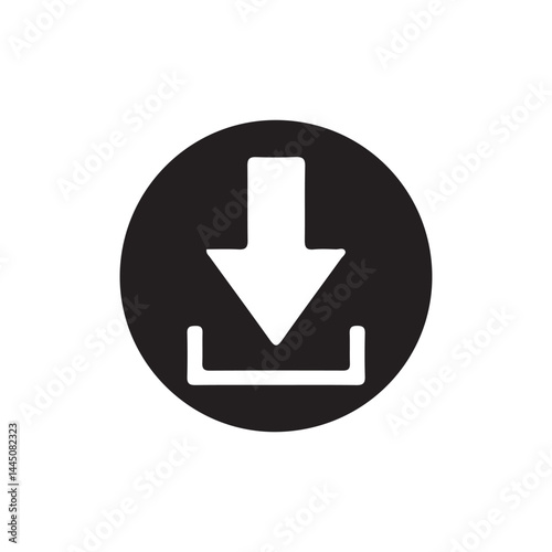 Up and down download icon, Downloading sign.. Vector Illustration Eps 10