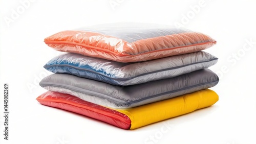 Obraz na płótnie A pile of pillows stacked one on top of another w salonie