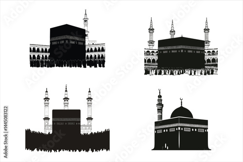Holy Kaaba Vector Art