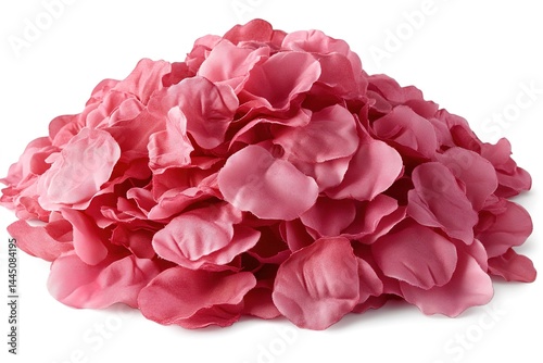 Wallpaper Mural Pile of Textile Light Reddish Pink Flower Petals on a White Background, Full Torontodigital.ca
