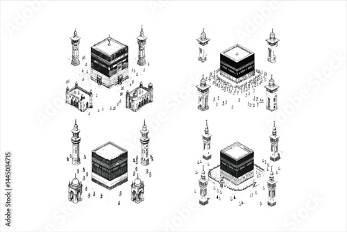 Holy Kaaba Vector Art
