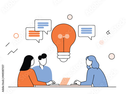 Team Collaboration and Discussion – Business People Generating Ideas and Solving Problems Together