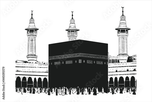 Holy Kaaba Vector Art