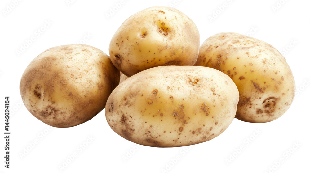 Fresh Potatoes Isolated on Transparent Background for Creative Designs and Food Concepts Fresh Potatoes Isolated on Transparent Background for Creative Designs and Food Concepts