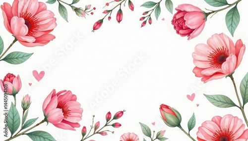 Delicate watercolor floral pattern, perfect for spring events , spring, greeting card, invitation