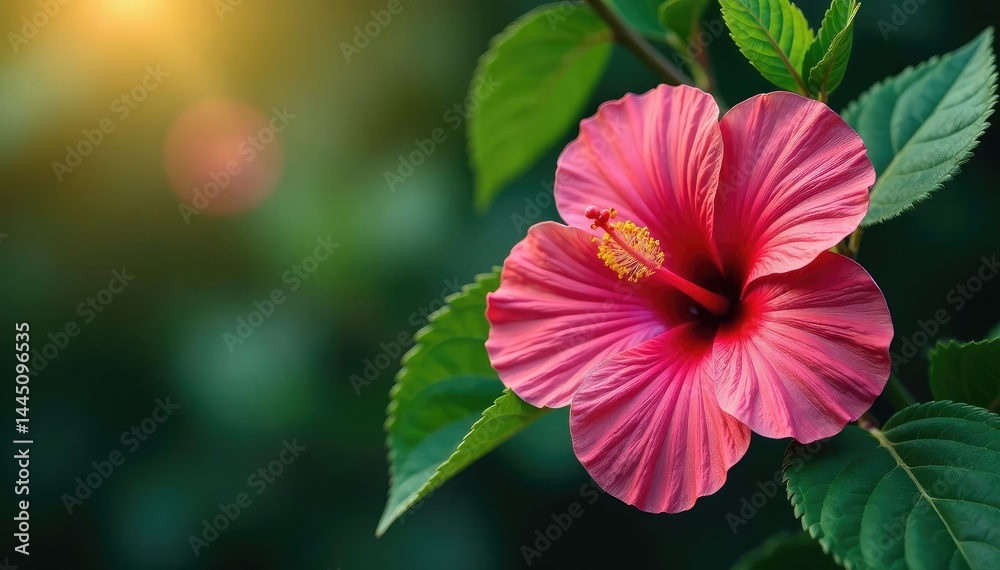 custom made wallpaper toronto digitalIntricate hibiscus blossoms, vibrant hues, lush leaves , wallpaper, floral, bloom