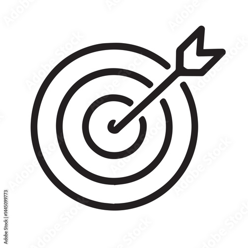 Bullseye: A graphic illustration showcases a target with an arrow, symbolizing focus, precision, and goal attainment.
