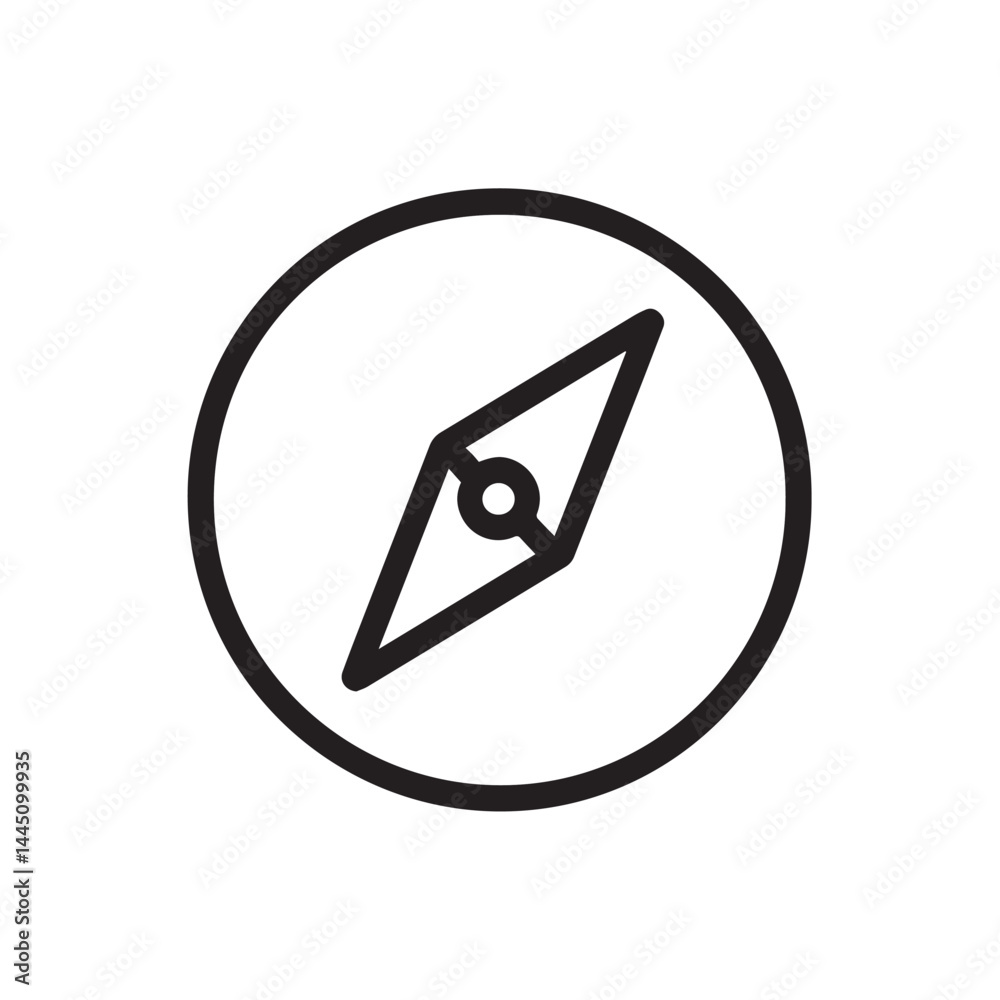 Compass Icon: A minimalist compass icon, a symbol of direction, navigation, and exploration. It embodies the spirit of adventure, guiding travelers through unknown paths. This icon represents a quest. Compass Icon: A minimalist compass icon, a symbol of direction, navigation, and exploration. It embodies the spirit of adventure, guiding travelers through unknown paths. This icon represents a quest.