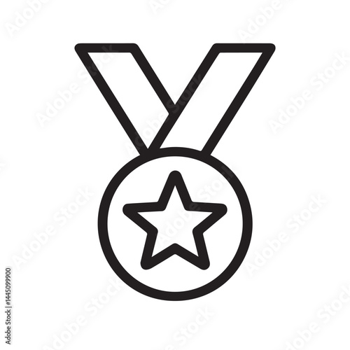 Medal of Honor: An iconic monochrome illustration of a gold medal, a timeless symbol of triumph and exceptional achievement. Capturing a moment of pure victory.