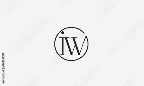 IW, WI, W, I Abstract Letters Logo Monogram	