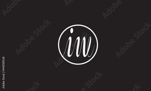 IW, WI, W, I Abstract Letters Logo Monogram	